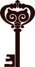 Акриловый штамп Key Stamp 1 Ключ, размер 1,8 * 3,4 см