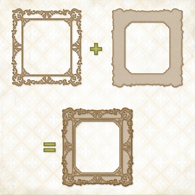 Чипборд Blue Fern Studios - Shabby Layered Frame