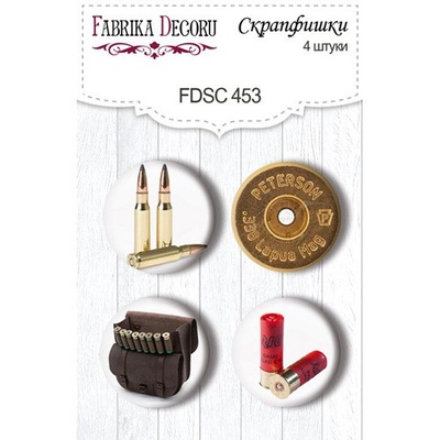 Скрапфишки набор 4шт Military style #453, ТМ Фабрика Декора