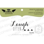 Акриловый штамп Lesia Zgharda TA070 Laugh often, размер 4,3x1,9 см