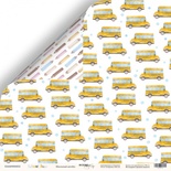 Лист двусторонней бумаги от Scrapmir - Школьный автобус из коллекции School Days, 30x30 см