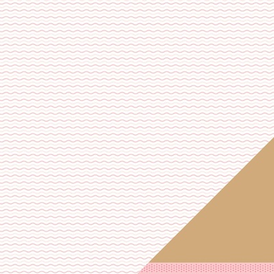 Лист двусторонней бумаги от American Crafts - Pebbles Paper - New Addition Girl - Tiny Treasure - Embossed Finish