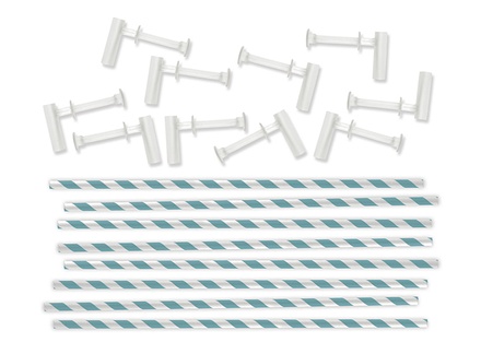 Трубочки и держатели для вертушек от We R Memory Keepers -  Aqua Pinwheel Attachments