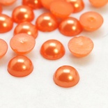 Полужемчужинки OrangeRed, 4x2мм, цвет ОРАНЖЕВЫЙ, 50 шт.