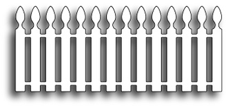 Нож для вырубки от Poppystamps - Picket Fence