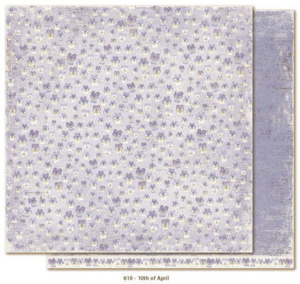 Двусторонний лист бумаги для скрапбукинга от Maja Design - Vintage Spring Basics - 10th of April, 30x30 см