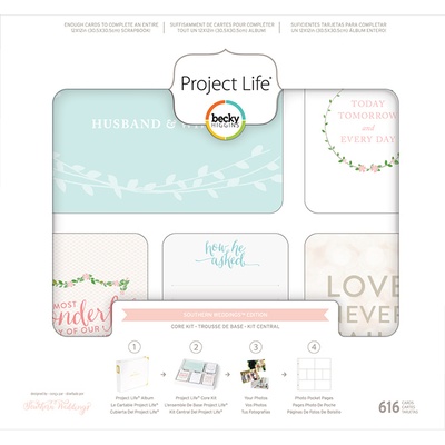Набор карточек Project Life by Becky Higgins - Core Kit - South Wedding, 616 штук