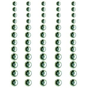 Половинки кристаллов на клеевой основе Queen & Co - Rhinestones Grass Green, 60 штук