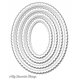 Лезвие My Favorite Things - Die-namics Stitched Mini Scallop Oval STAX, 4 шт.