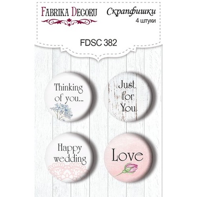 Набор скрапфишек 4шт Shabby love EN 382, ТМ Фабрика Декора