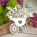 Чипборд ScrapBox - Садовая тачка с цветами Ho-121