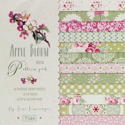 Набор скрапбумаги Tilda - Apple Bloom, 12 листов, 15х15см