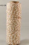 Хлопковый шнур от Baker's Twine - Orange, 2 мм, цвет оранжевый/белый, 1 м