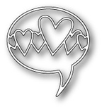 Нож для вырубки от Poppystamps - Heart Word Balloon
