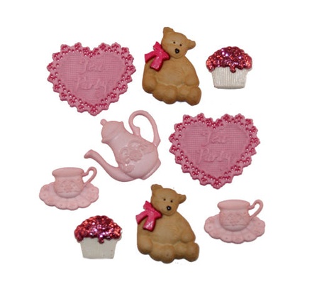 Набор декоративных пуговиц Dress It Up - Tea Party