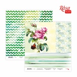 Бумага для скрапбукинга от ROSA TALENT - Floral Poem 15, двусторонняя, 30х30см, 200г/м2