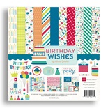 Набор бумаги от Echo Park - Birthday Wishes Boy, 12+2 листа, 30х30 см