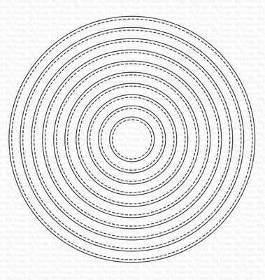 Лезвие My Favorite Things - A2 Stitched Circle STAX Die-namics, 10 штук