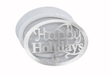 Заготовка для шейкера Happy holidays 9.3x6.8 см, колір срібло, ТМ Фабрика Декору