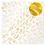 Лист кальки (веллум) с фольгированием Golden Branches 30,5х30,5 см, ТМ Фабрика Декора
