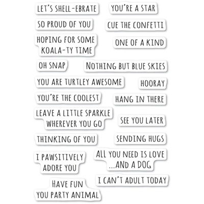 Штампы от Poppystamps - Whittle Everyday clear stamp set