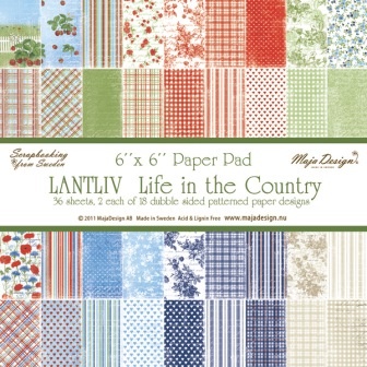 Набор бумаги для скрапбукинга от Maja Design - Life in the Country PAPER PAD, 15х15 см, 36 листов