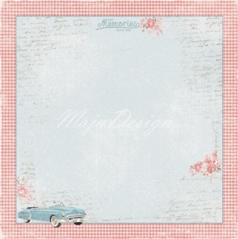 Двусторонний лист бумаги для скрапбукинга от Maja Design - Summer Crush - He picks her up, 30x30 см
