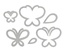 Набор лезвий с штампиками от Sizzix - Framelits Die Set 6PK w/Stamps - Butterflies, 6 шт.