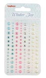 Клеевые камушки от Scrapberry's - Зимнее утро, 120 шт, 4 цвета