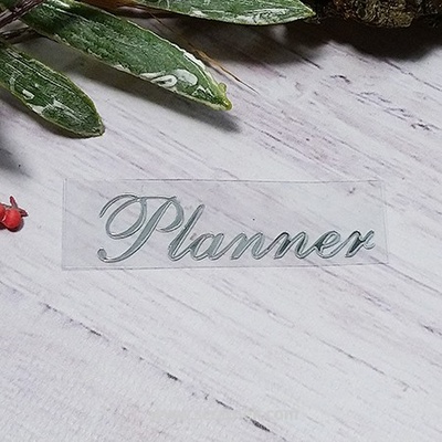 Термонадпись "Planner" №4, серебро, 55х14мм