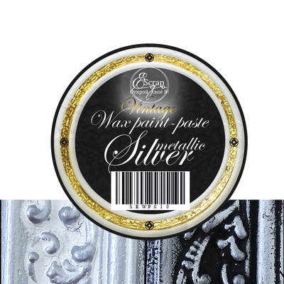 Краска с эффектом патины - Silver metallic, 30 ml