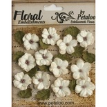 Набор цветов и листиков Petaloo - Petites - Teastained Cream