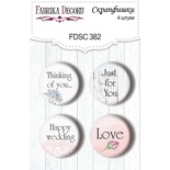 Набор скрапфишек  4шт Shabby love EN 382, ТМ Фабрика Декора