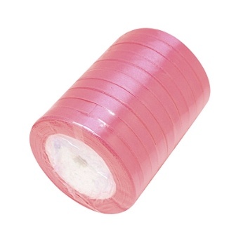 Ленточка атласная  Pink, 10мм, цвет розовый, 90 см