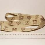Лента от Thailand - Lovely Heart Print Linen Ribbon Label String, 1 метр