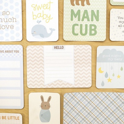 Набор карточек Project Life by Becky Higgins - Value Kit - Lullaby Boy, 119 элементов