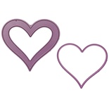 Ножи от Cheery Lynn Designs - Heart Shaker Die Set, 76 x 70 мм