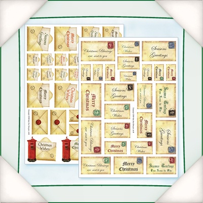 Заготовки Flower Soft - Sentiments - Vintage Envelopes, 55шт.