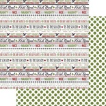 Лист двусторонней бумаги Teresa Collins - Candy Cane Lane - Word Art, размер 30х30 см