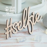 Деревянные фишки ScrapBox - Надпись #selfie Wfi-006