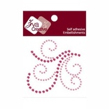 Украшение из страз от Zva Creative - Flourish - Pink/Rosy Crystal, цвет розовый