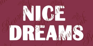 Чипборд от Вензелик - Надпись "Nice dreams", размер: 26x55  мм