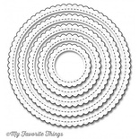 Лезвие My Favorite Things - Die-namics Stitched Mini Scallop Circle STAX, 5 шт.