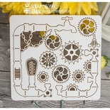 Чипборд ScrapBox - стимпанк трубы с шестеренками Ht-044