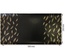Отрез кожзама с тиснением  золотой фольгой Golden Feather Glossy black, 50см х 25см, ТМ Фабрика Декора