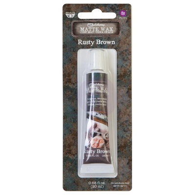Восковая паста от Prima Finnabair Art - Alchemy Matte Wax .68 Fluid Ounce - Rusty Brown, 20 мл