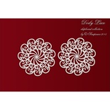 Чипборд Scrapiniec - Doily Lace - Кружево 2 средние розетки