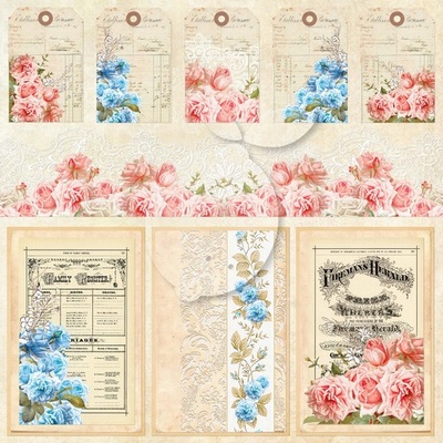 Набір паперу для скрапбукінгу Lemoncraft -  Sense and sensibility, 30.5х30.5 см, двостороння