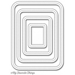 Лезвие My Favorite Things - Die-namics Single Stitch Line Rounded Rectangle Frames, 4 шт.