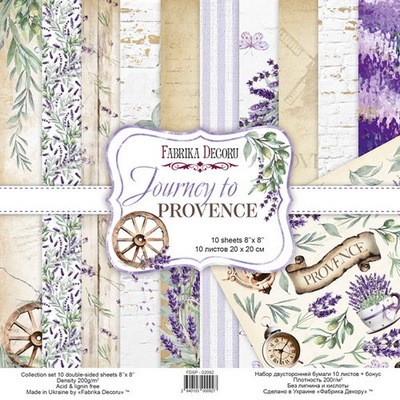 Набор скрапбумаги Journey to Provence, ТМ Фабрика Декора